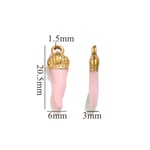 Gold color / 1 Piece Niche Casual Style Chili Pepper Shape Stainless Steel  Gold Color Women's Pendant Picture8